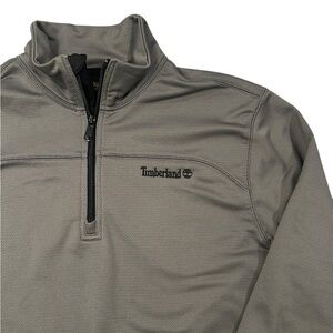 Timberland‎ Men's Light Gray Half-Zip Jacket Large Polyester Casual Streetwear